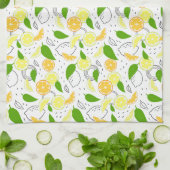 Fresh citrus fruits Lemon Orange Modern. Theedoek (Gevouwen)