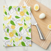 Fresh citrus fruits Lemon Orange Modern. Theedoek (Quarter Fold)