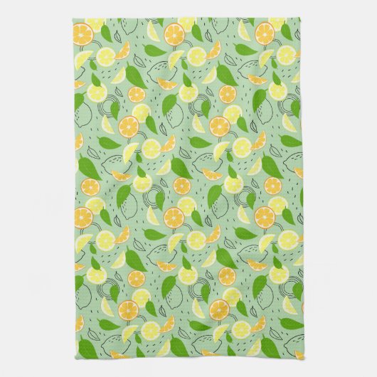 Fresh citrus fruits. theedoek (Verticaal)