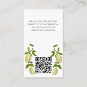 Fresh Citrus Painted Lemons Mediterranean Informatiekaartje (Voorkant)