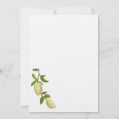 Fresh Citrus Painted Lemons Mediterranean Kaart (Achterkant)