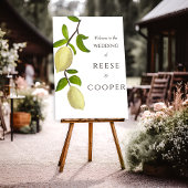 Fresh Citrus Painted Lemons Mediterranean Welcome Poster