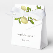 Fresh Citrus Painted Lemons Modern Mediterranean Bedankdoosjes (Voorkant Zijde)