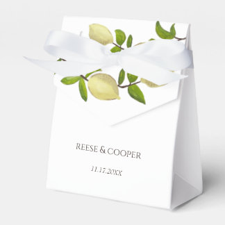 Fresh Citrus Painted Lemons Modern Mediterranean Bedankdoosjes