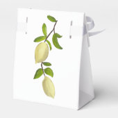 Fresh Citrus Painted Lemons Modern Mediterranean Bedankdoosjes (Achterkant)