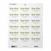 Fresh Citrus Painted Lemons Modern Mediterranean Etiket (Full Sheet)