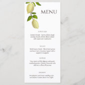 Fresh Citrus Painted Lemons Modern Mediterranean Menu (Voorkant)