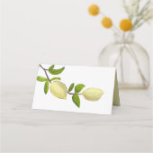 Fresh Citrus Painted Lemons Modern Mediterranean Plaatskaartje (Achterkant)