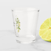 Fresh Citrus Painted Lemons Modern Mediterranean Shot Glas (Rechts)