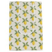 Fresh Citrus Personalized Party Bag Medium Cadeauzakje (Achterkant)