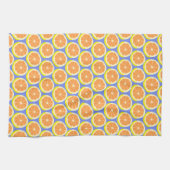 Fresh Citrus Slices Geometric Amalfi Coast Theedoek (Horizontaal)