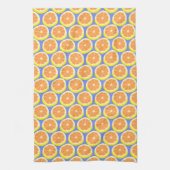 Fresh Citrus Slices Geometric Amalfi Coast Theedoek (Verticaal)