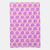 Fresh Citrus Slices Geometric Pink Lemonade Theedoek (Verticaal)