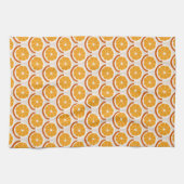 Fresh Citrus Slices Geometric Retro Kitchen Theedoek (Horizontaal)