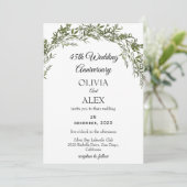 Fresh Classic Greenery Wedding Jubileum Kaart (Staand voorkant)