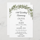 Fresh Classic Greenery Wedding Jubileum Kaart (Voorkant / Achterkant)