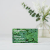 Fresh Clover Green Leafs Visitekaartje (Staand voorkant)