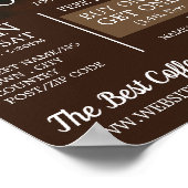 Fresh Coffee, Barista, Café, Coffeehouse Advert Poster (Hoek)