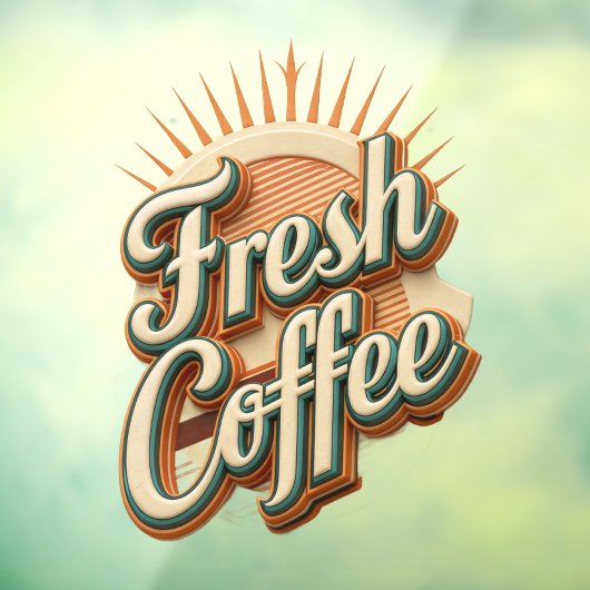 Fresh Coffee Donut Shop Raamsticker (Vel 3)