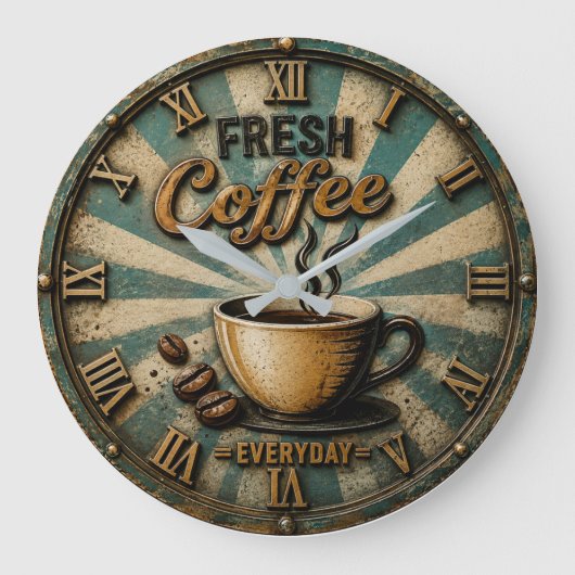 Fresh Coffee Everyday Grote Klok (Voorkant)