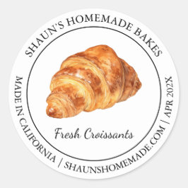 Fresh Croissant Baking Modern label