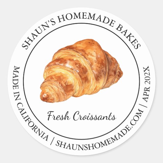 Fresh Croissant Baking Modern label (Voorkant)