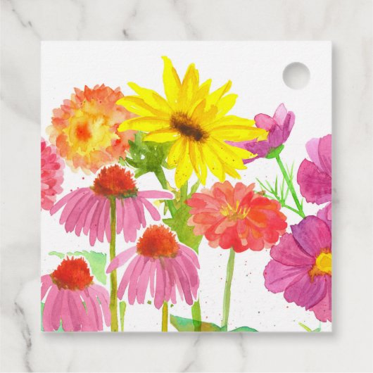 Fresh Cut Flowers Boeket Label Boerderij Stand Lab (Achterkant)