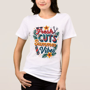 Fresh Cuts Summer Vibe Barber Shop Tri-Blend Shirt
