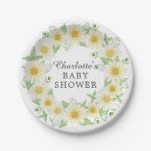 Fresh Daisy Baby shower 7" Bord (Voorkant)