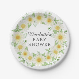 Fresh Daisy Baby shower 7" Bord