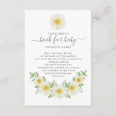 Fresh Daisy Baby shower Boek voor Baby Informatiekaartje (Voorkant)