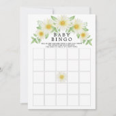 Fresh Daisy Bingo Baby shower Game Kaart (Voorkant)