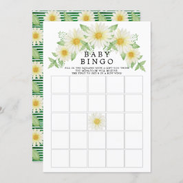 Fresh Daisy Bingo Baby shower Game Kaart