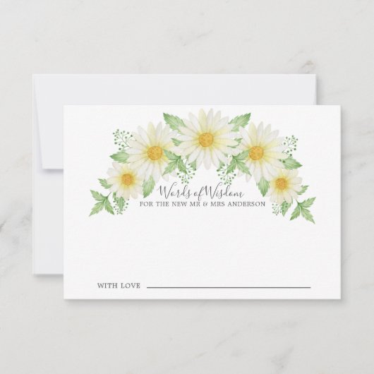 Fresh Daisy Bride Woorden van Wijsheid Kaart (Voorkant)