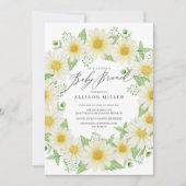 Fresh Daisy Floral Baby Brunch Kaart (Voorkant)