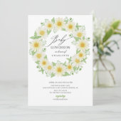 Fresh Daisy Floral Baby Luncheon Kaart (Staand voorkant)