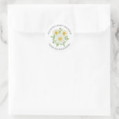 Fresh Daisy Floral Baby shower Dank u Douche Ronde Sticker (Tas)