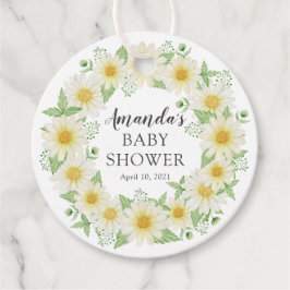 Fresh Daisy Floral Baby shower Favor Bedankjes Labels