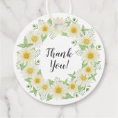Fresh Daisy Floral Baby shower Favor Bedankjes Labels (Achterkant)