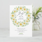Fresh Daisy Floral Baby shower Tea Kaart (Staand voorkant)