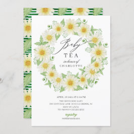 Fresh Daisy Floral Baby shower Tea Kaart