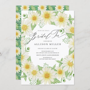 Fresh Daisy Floral Bridal Tea Kaart