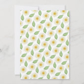 Fresh Daisy Floral Vrijgezellenfeest Tea Kaart (Achterkant)