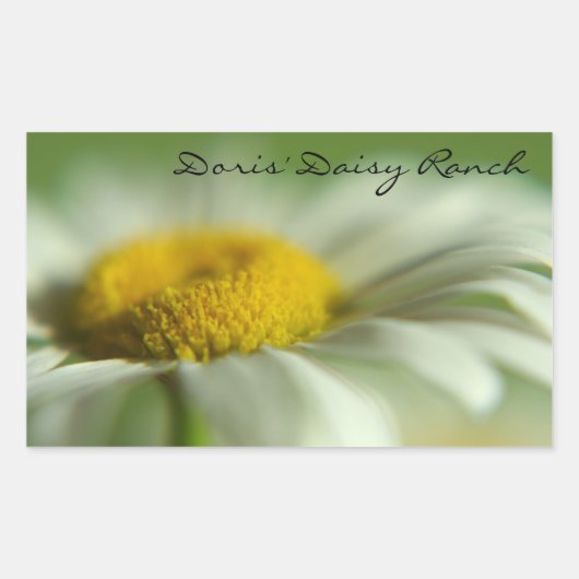 Fresh Daisy Rechthoekige Sticker (Voorkant)