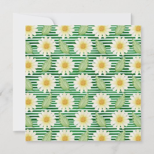 Fresh Daisy Roos Bloemdoop Uitnodiging (Achterkant)