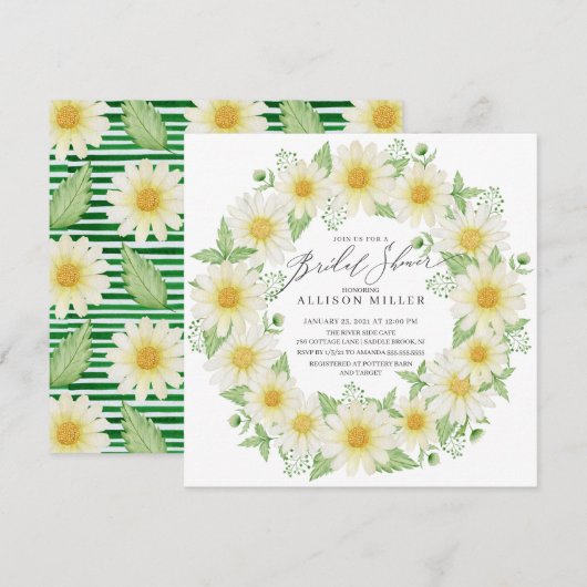 Fresh Daisy Vrijgezellenfeest Kaart (Voorkant / Achterkant)