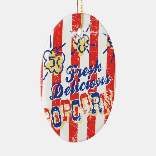 Fresh Delicious Popcorn Ornament — Oval (Rechts)