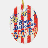Fresh Delicious Popcorn Ornament — Oval (Achterkant)