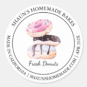 Fresh Donut Baking Modern label (Voorkant)