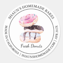 Fresh Donut Baking Modern label